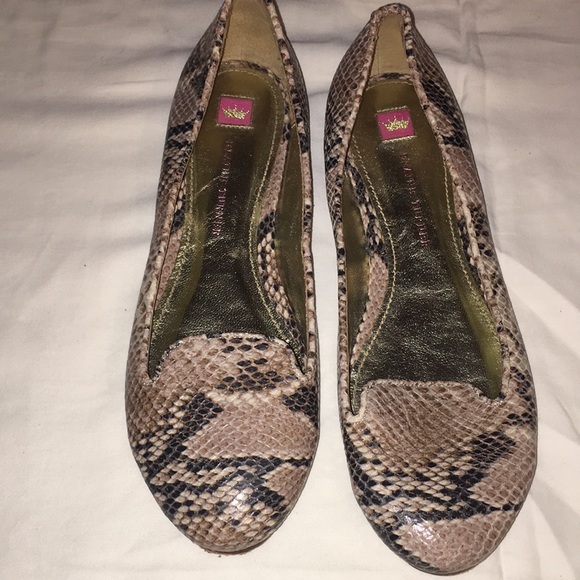Ladies python flats 8.5 preowned good condition . - Picture 1 of 5